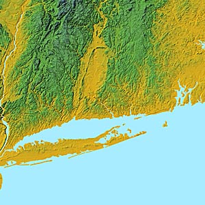 USA Relief Map Collection Catalog - State of Connecticut