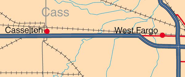 north dakota township and range map
